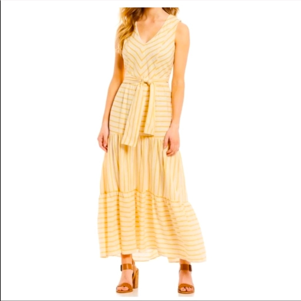 Cremieux Yellow Maxi Dress size 2